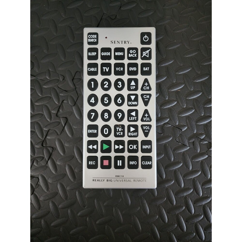 Sentry RMC10 Big Button Universal TV Remote Control Easy Large Buttons...